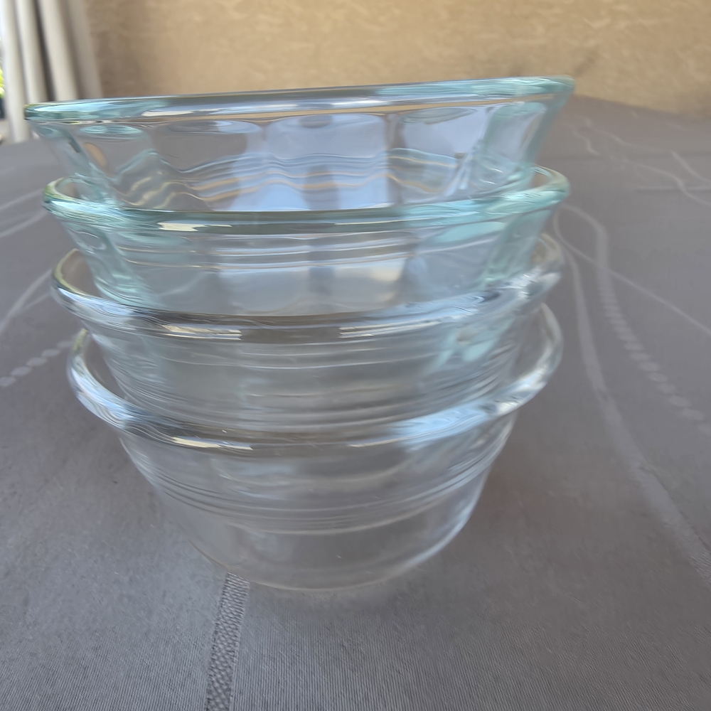 Pyrex 6-Ounce Custard Cups, Set of 4 clear glass
